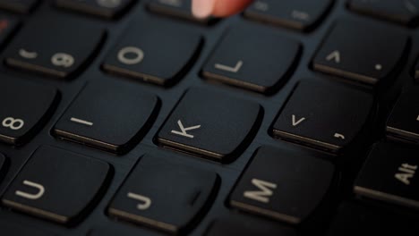 presionando el botón k en el teclado negro