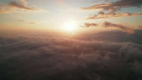 Sea-of-Clouds-Over-Noordhoek-During-Sunset-In-Cape-Town,-South-Africa