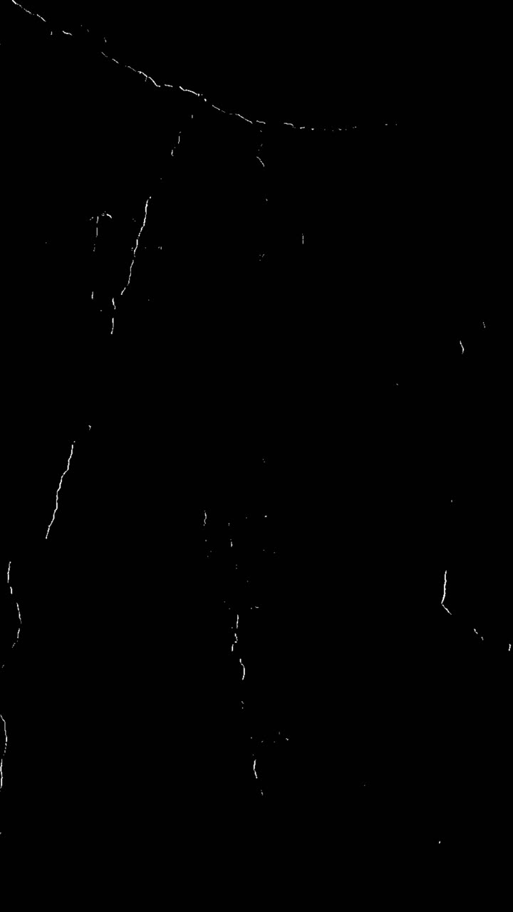 Animated White Grunge Texture Overlay with Dust and Scratches on Black
