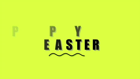 energetic easter wishes shine in bold letters on vibrant yellow background