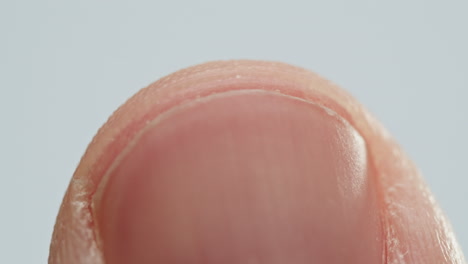 close-up of a fingernail