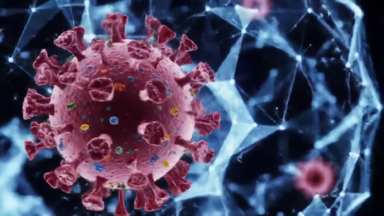 Detailed Visualization of a Complex Virus Structure Highlighting Its Molecular Features and Surrounding Cellular Environment in High Definition