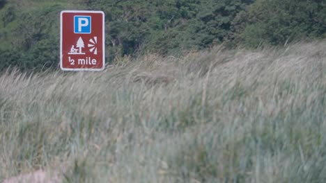 roadside signage, picnic area graphics, transport infrastructure, slow-mo