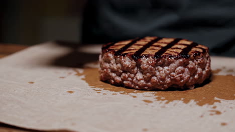 making a burger