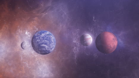 planets in space