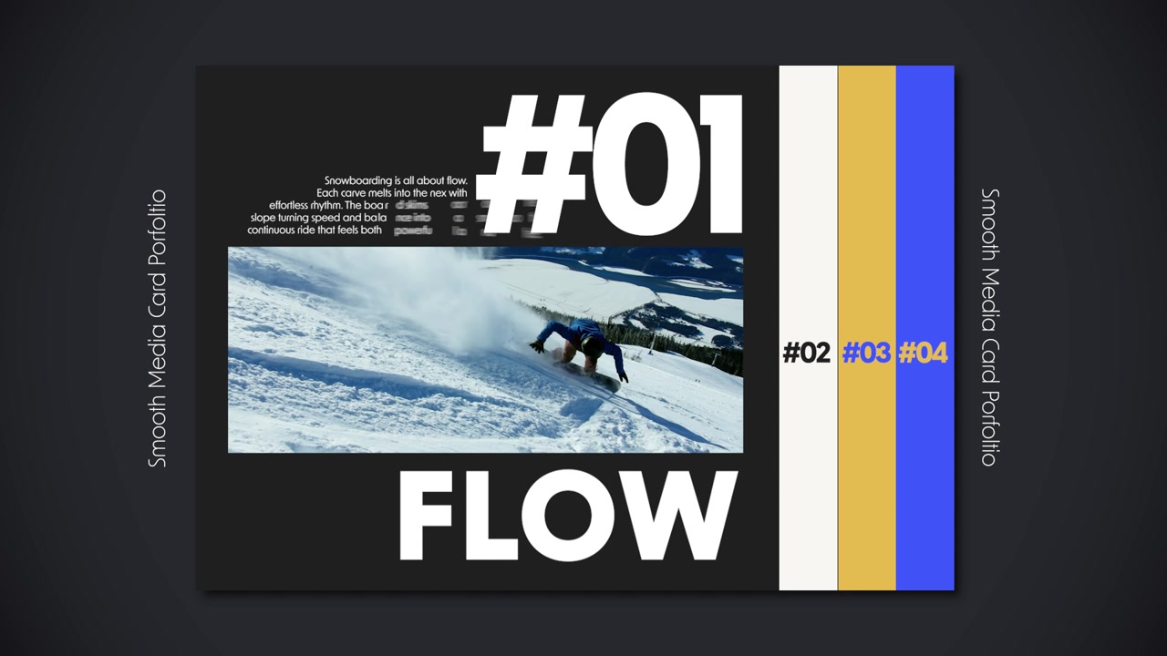 Dynamic Motion Graphics Portfolio Presentation Featuring Winter Sports