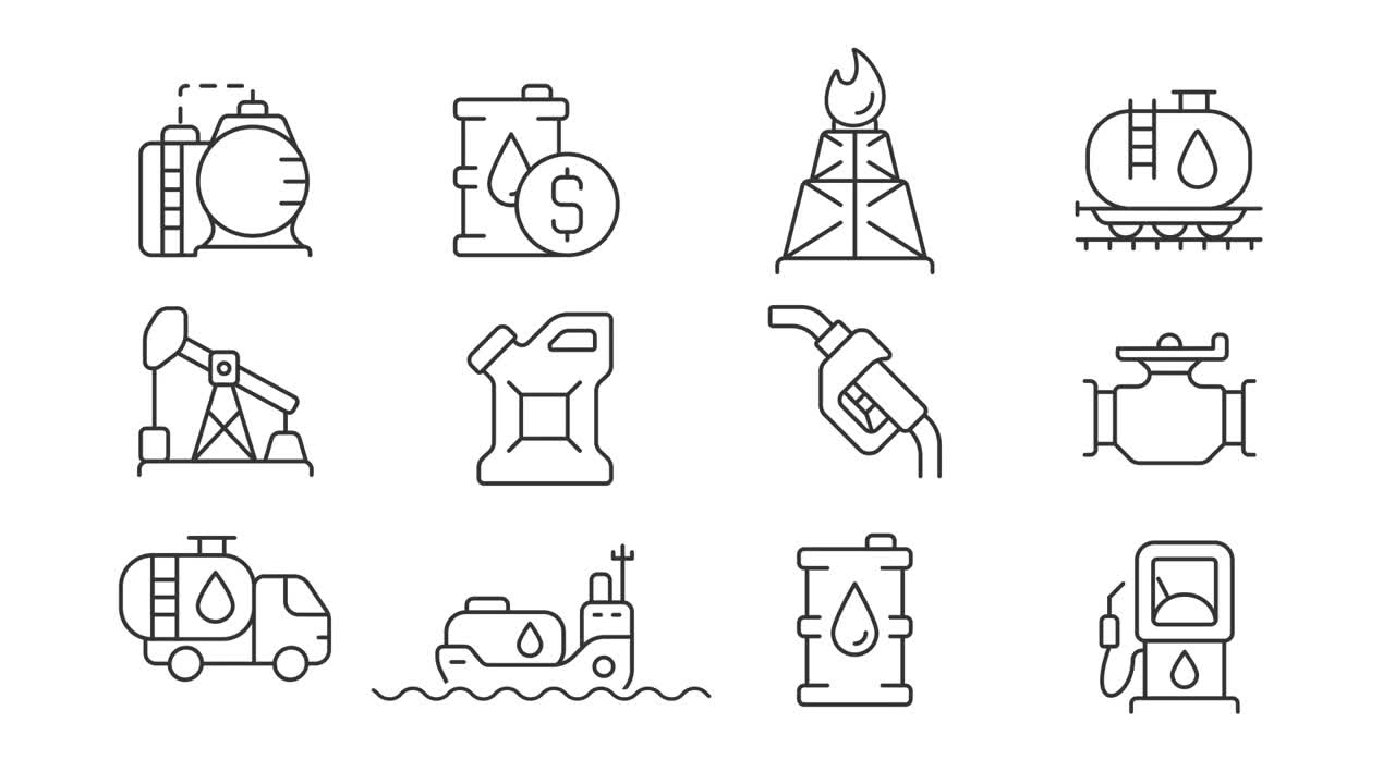 Oil and Petroleum Industry Icons