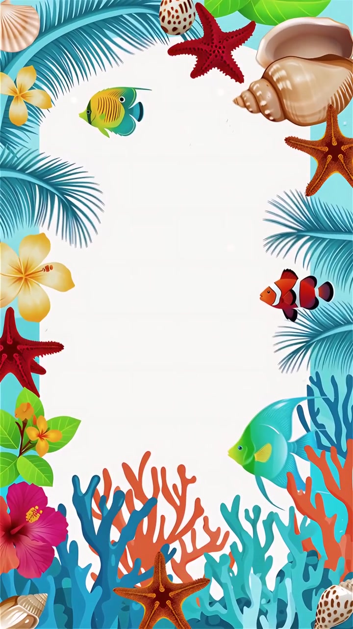 Tropical Summer Background Animation 4K