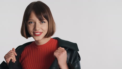 Surprised-woman-in-red-sweater