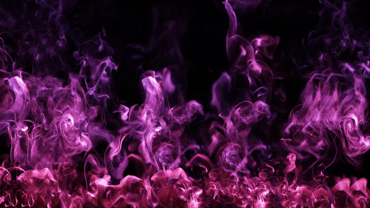 Sfondo astratto con particelle di fumo rosa e viola