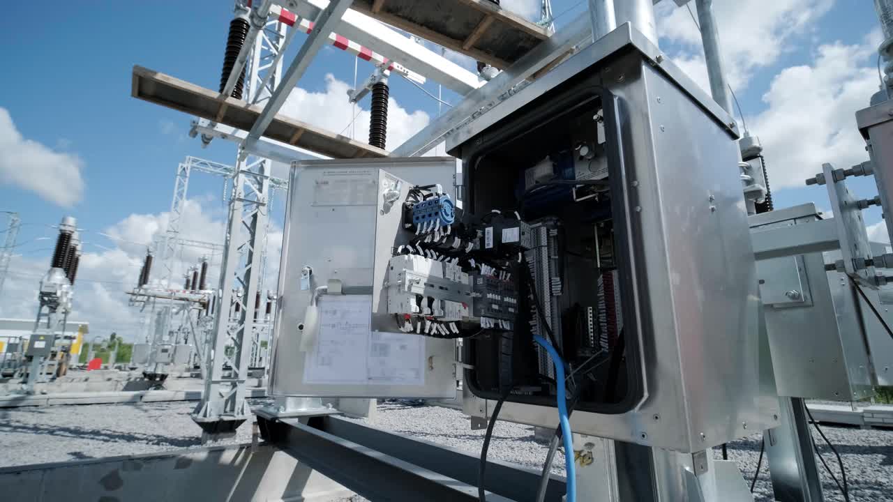 construcción de una subestación de transformadores