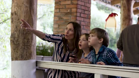 family enjoying drinks outdoors