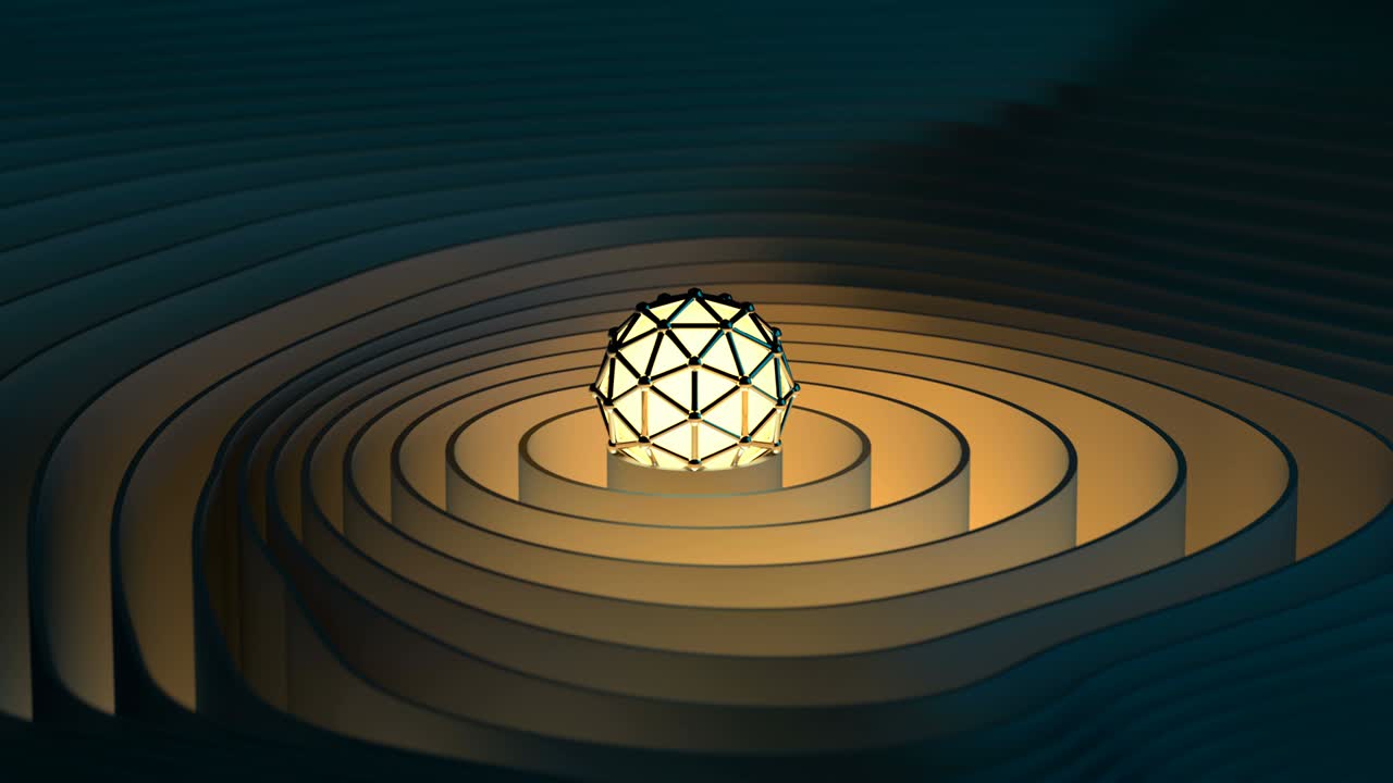 리플 웨이브 3d 렌더링 원활한 루프 애니메이션