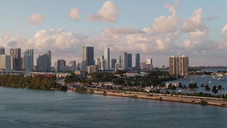 miami skyline aerial view