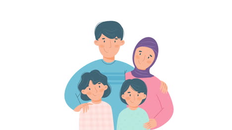 happy muslim family portrait