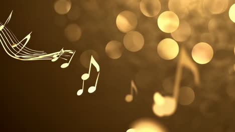 golden music notes