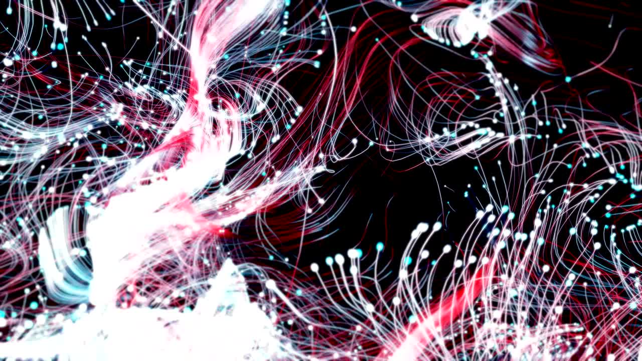 partículas de celebración con senderos.