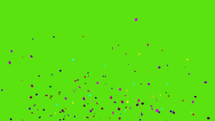 Colorful Confetti Falling On Green Screen Background 3D Animation 4K. Celebrate the holidays. Easy to put it into your scene or video. confetti celebration, birthday party, anniversary party.