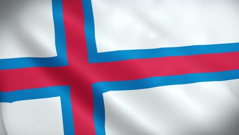 4k national animated sign of faroe islands, animated faroe islands flag, faroe islands flag waving, the national flag of faroe islands animated.