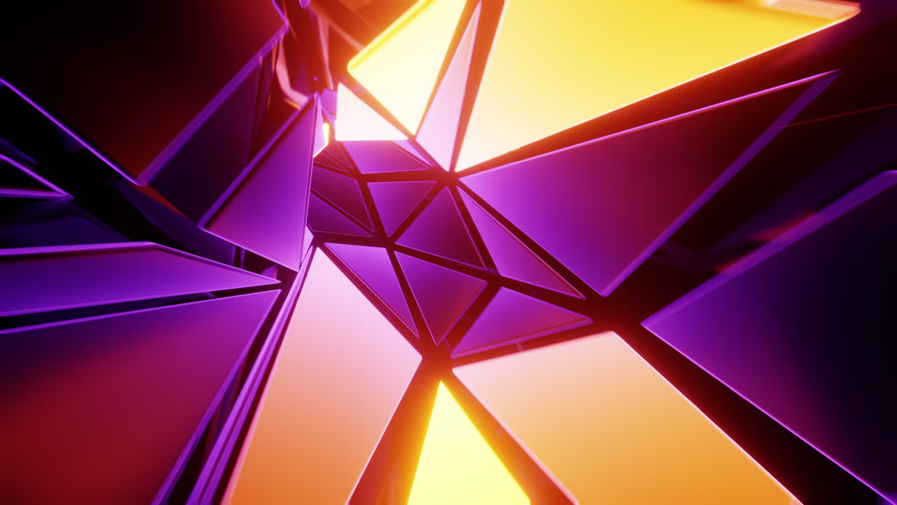 volando a través de un túnel con paneles brillantes. animación de bucle 003