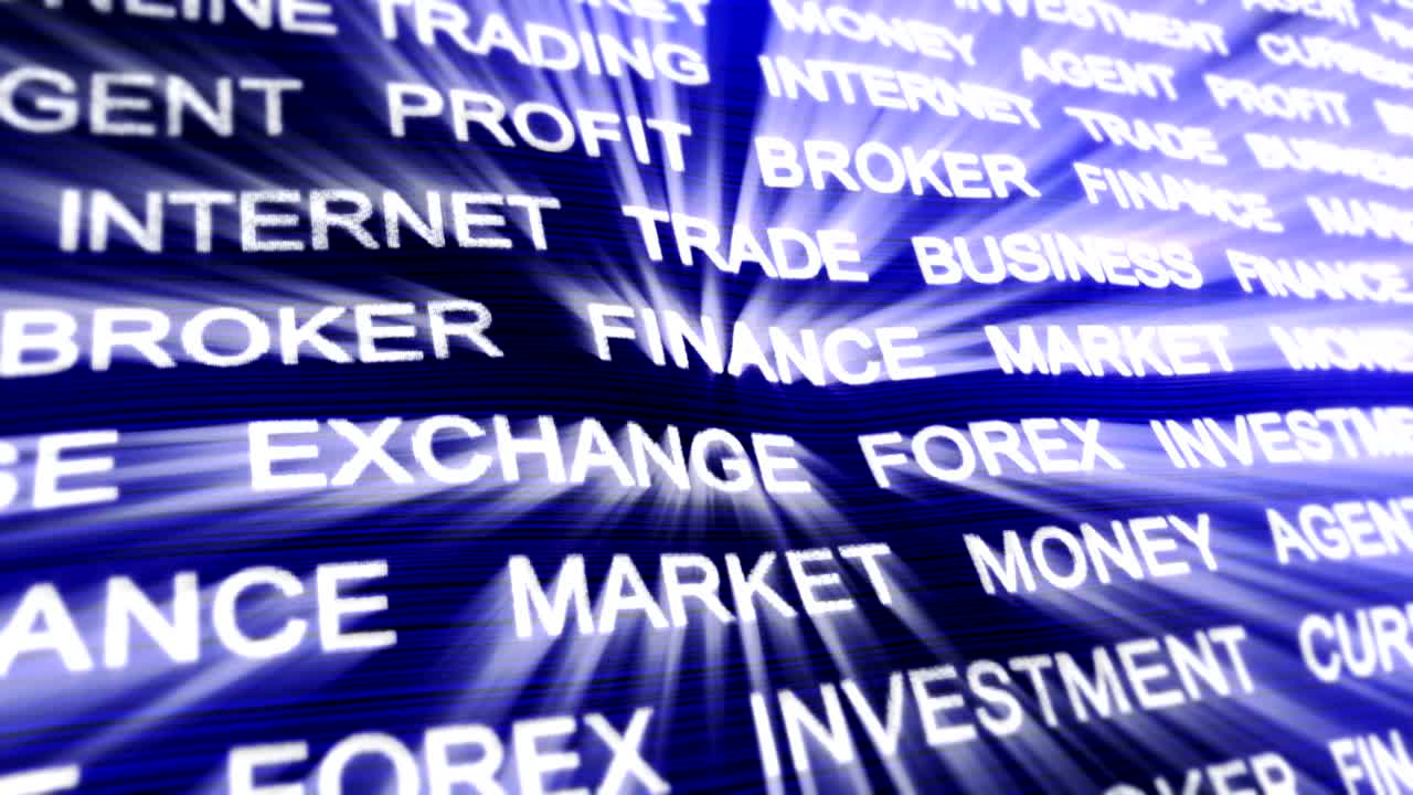 FOREX Keywords on Carpet Background, Loop