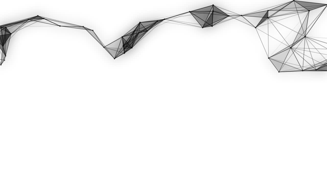 Plexus fantasy abstract technology. Abstract geometric background with moving lines, dots and triangles. Science. Medicine and technology. Loop animations