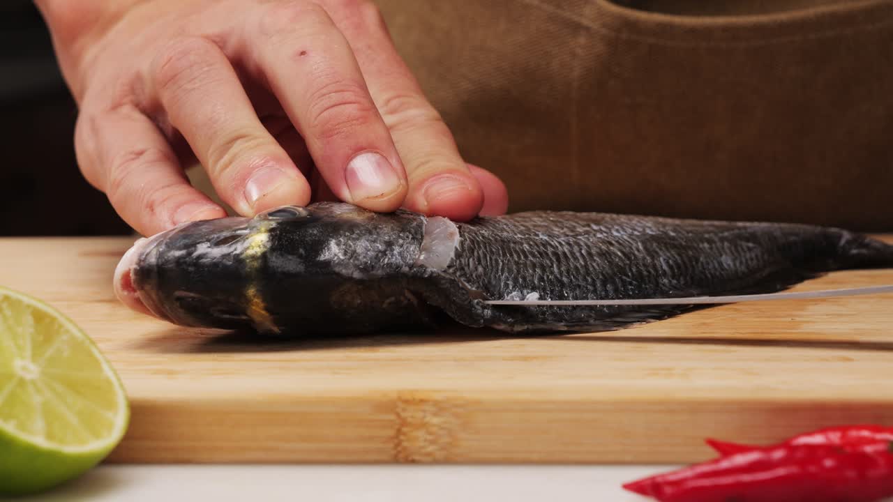 Preparing a Fish for Cooking