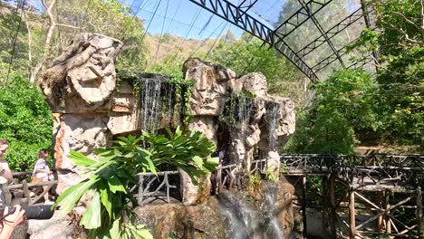 lush greenery and waterfall in chonburi, thailand