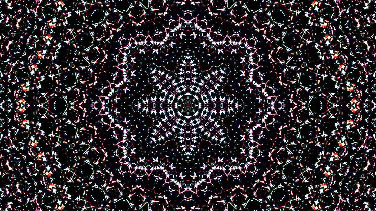 Beautiful abstract kaleidoscope that shines, a radiant light that regulates the subtle movements