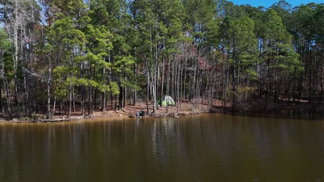 camping by the lake