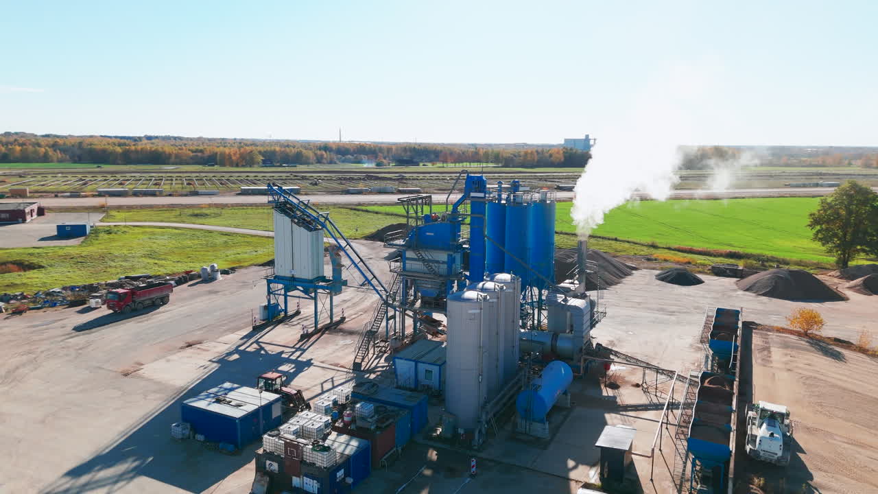 Aerial View of an Asphalt Plant
