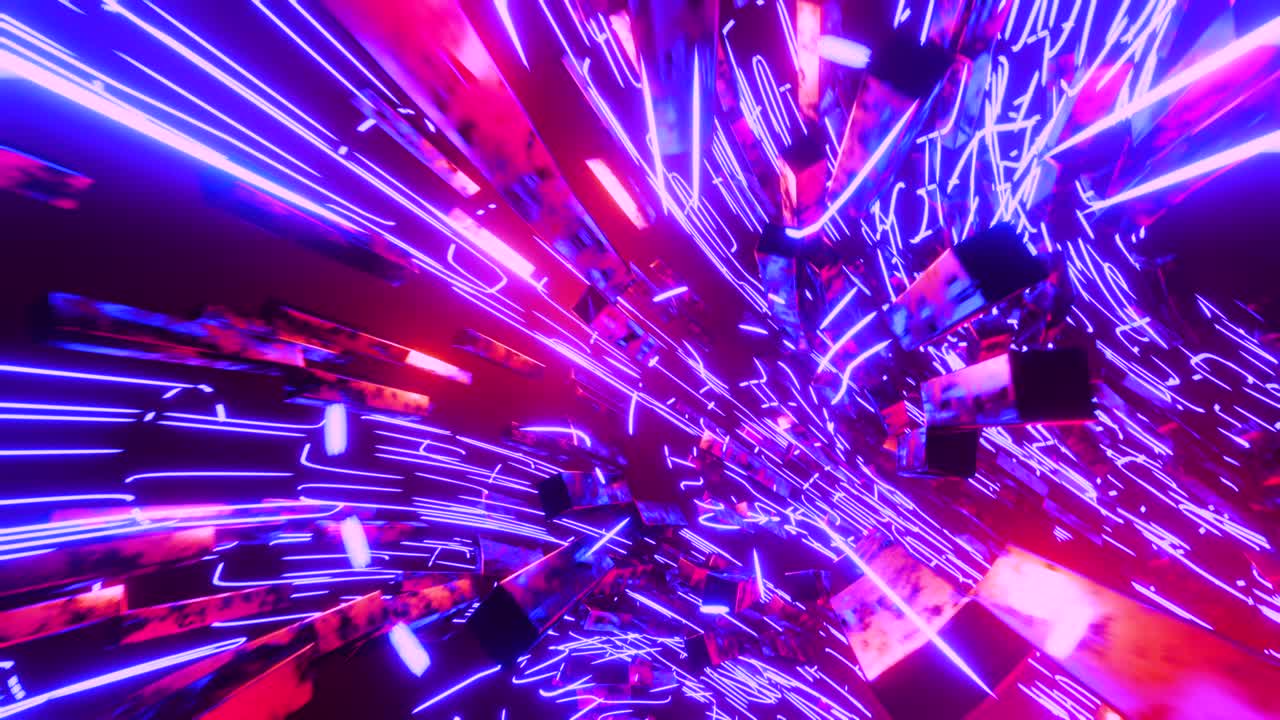 Flying inside the Hadron Collider. Infinitely looped animation ...