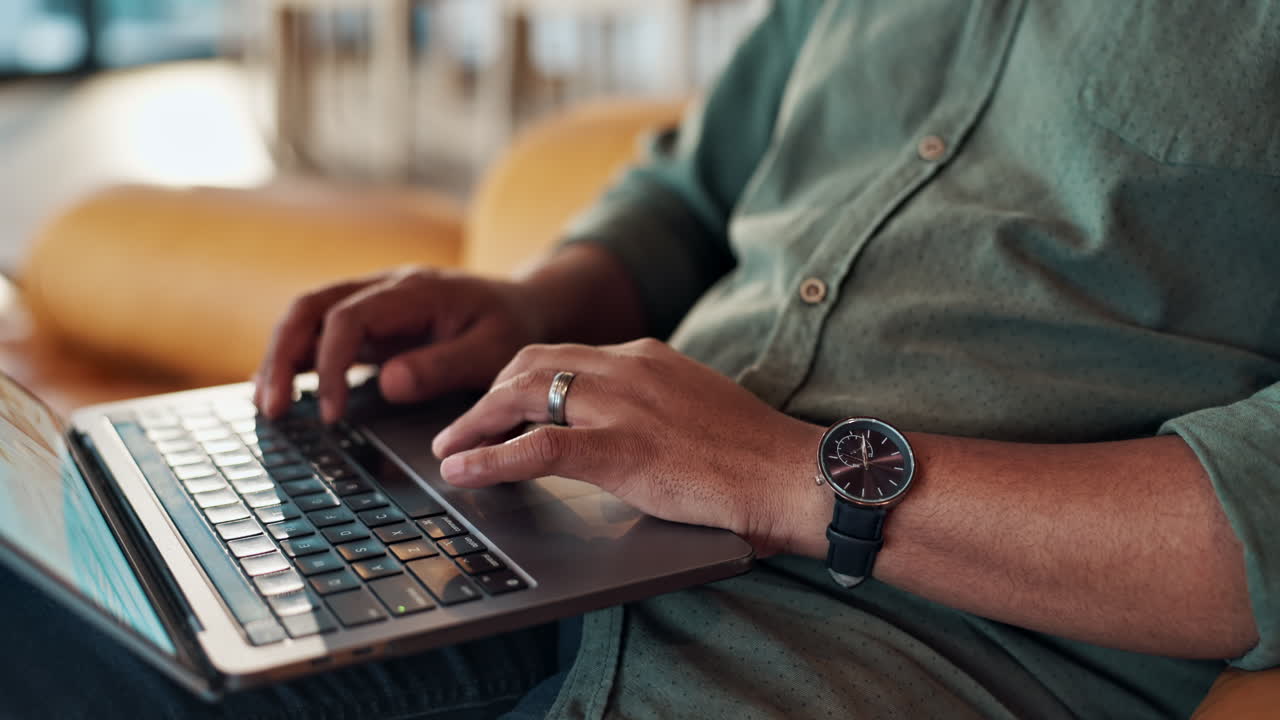 Man working on laptop