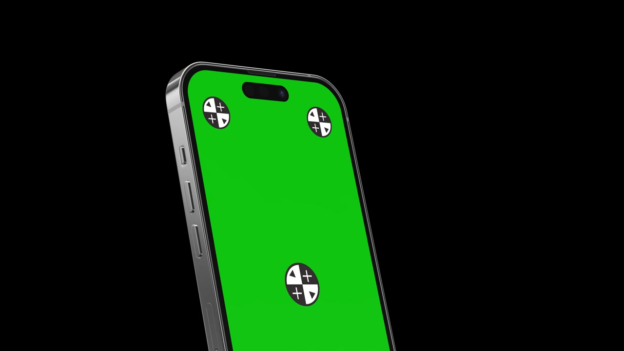 Smarttelefon med grønn skjerm