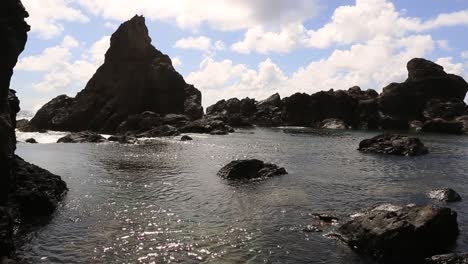calm rocks in the water of st