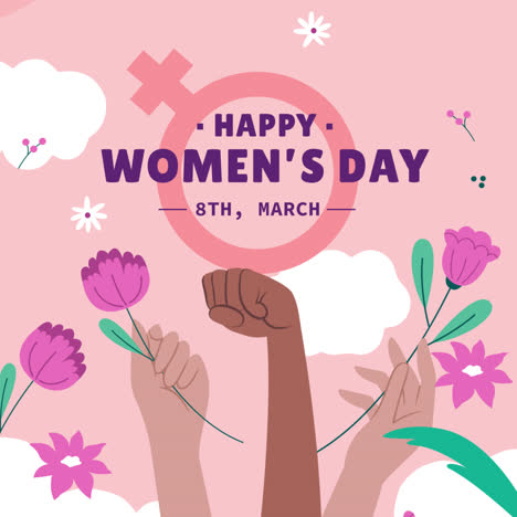 happy women's day celebration graphic