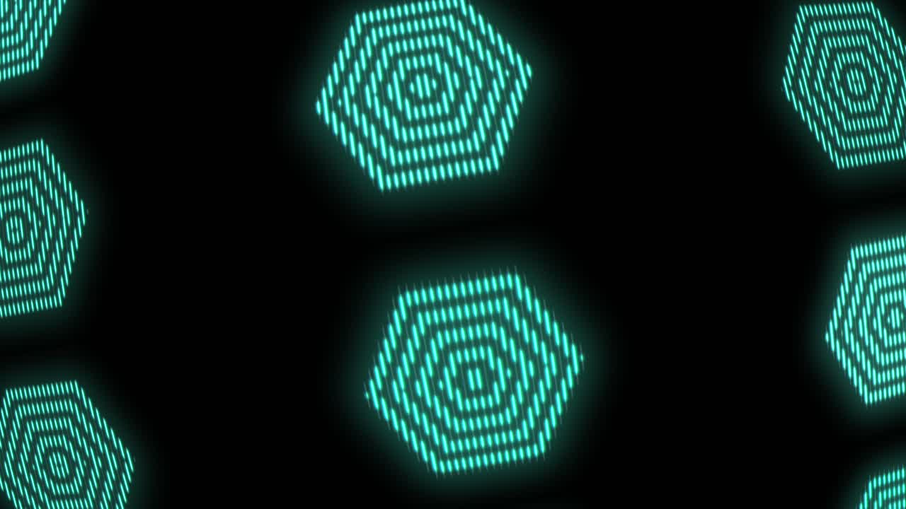 Geometric hexagons pattern with led light in club style