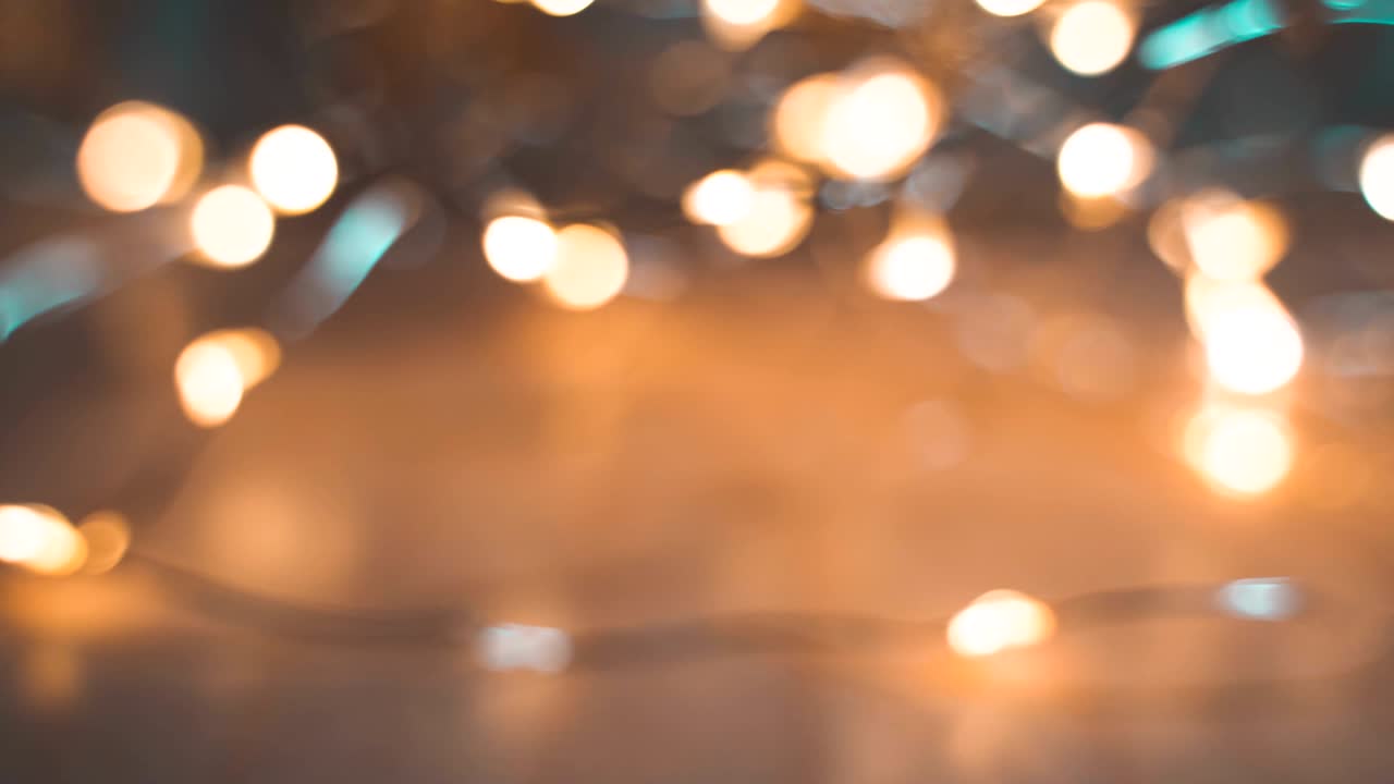 푸른색과 오렌지색 아름다운 흐릿한 보케 조명 배경