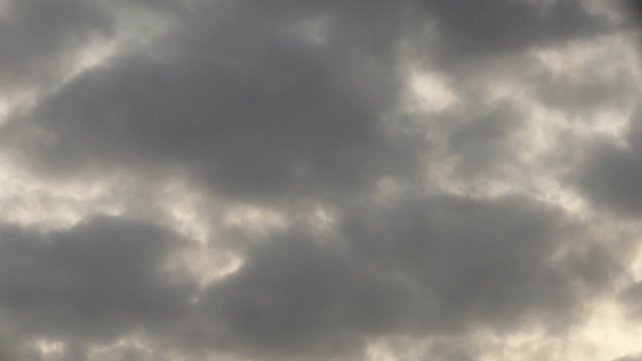 Timelapse of multi layer clouds moving in opposing directions caused by wind shear effect.