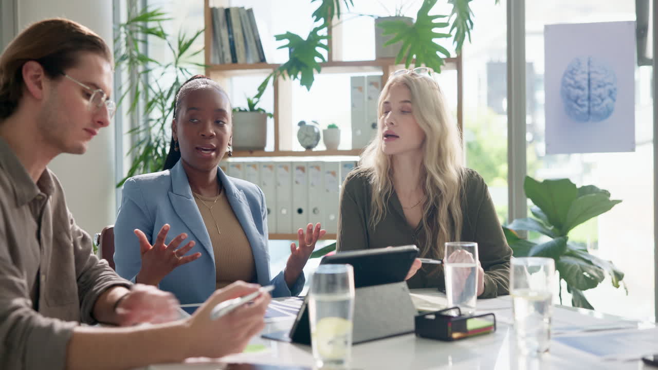 Business Meeting in Modern Office