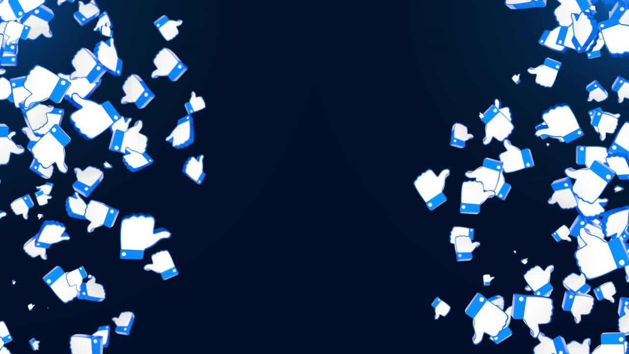 Falling like emoji social network rendering with channel gesture thumb up appears remote assistance