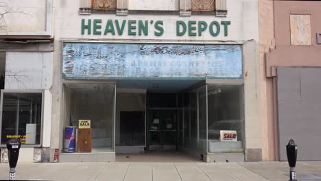 heaven's depot is an abandoned storefront in montgomery alabama