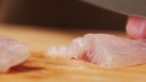 preparing fresh fish for sushi