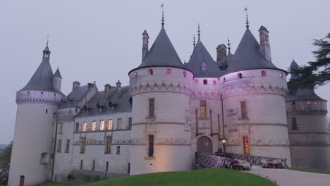 majestic chateau at twilight