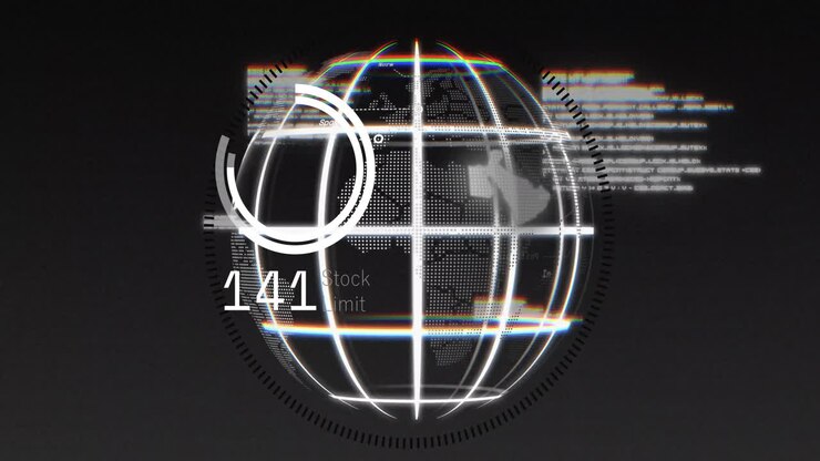 Animation of data processing over globe