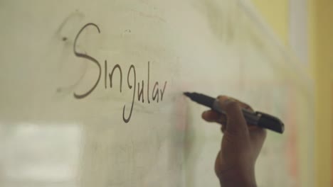 teacher writing on white board 01