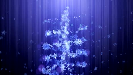 el símbolo del invierno brillante con los copos de nieve de belleza. vórtice de la nieve de giro. patrón de invierno. la belleza bailando copos de neve. animación de bucle abstracto.