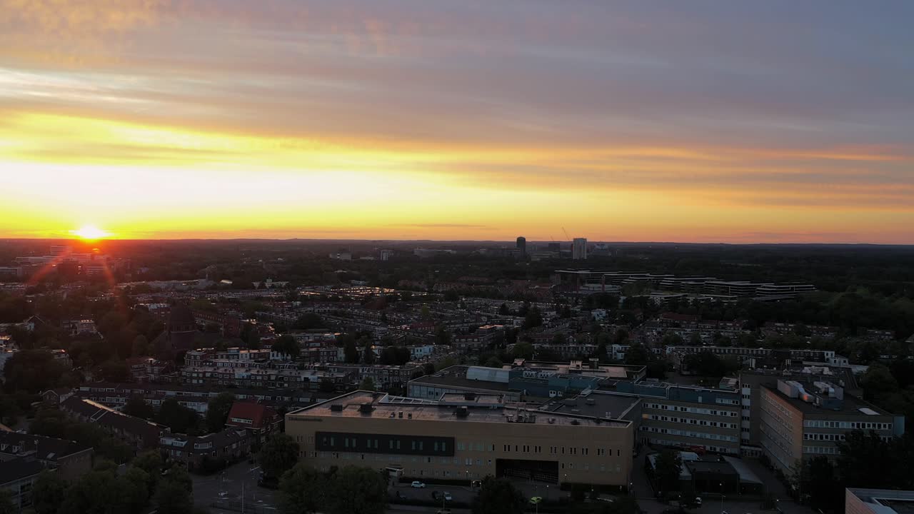 Utrecht medieval european city center with dom tower or central train station empty because of Corona lockdown measures (normally busiest train station of NL), netherlands,