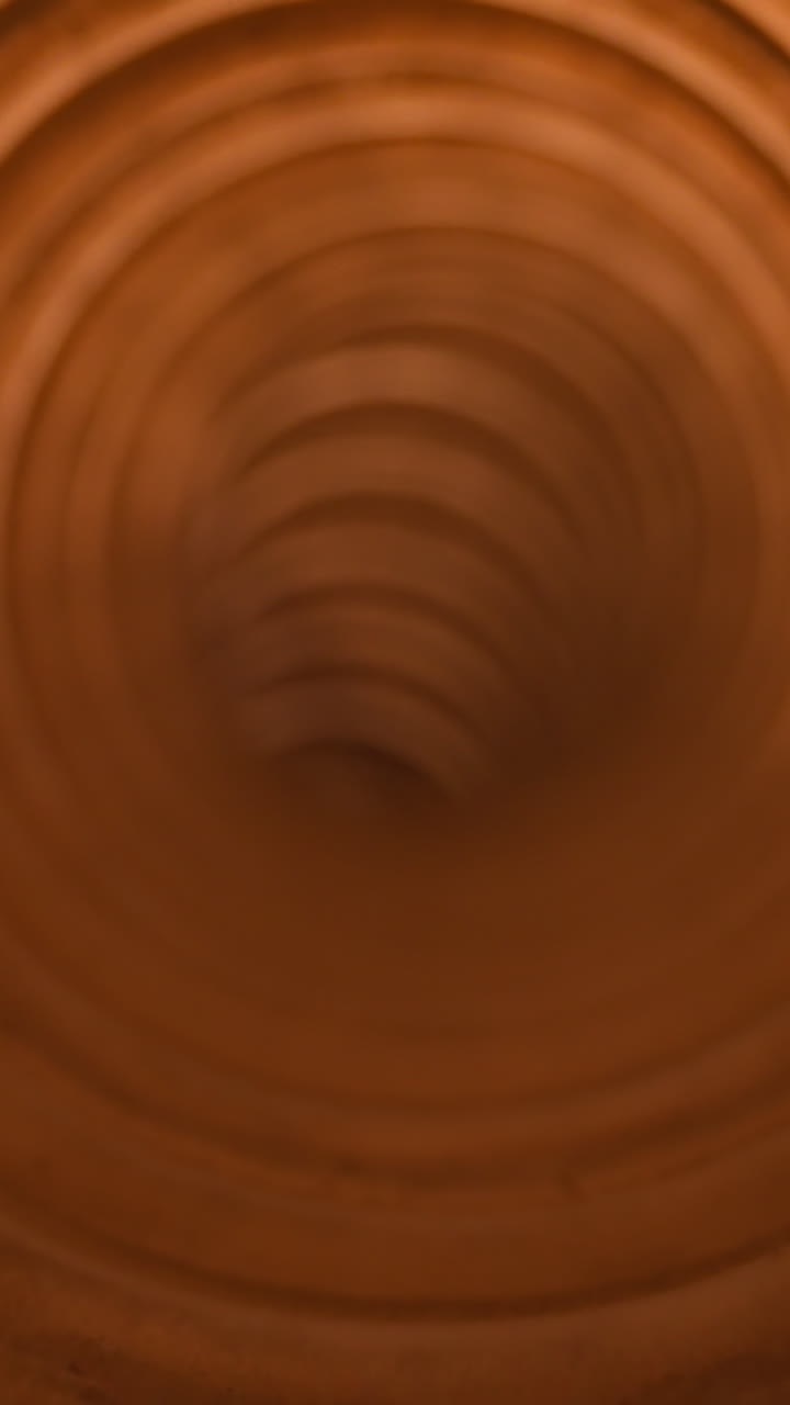 Motion out of dusty vacuum cleaner pipe in light room extreme close view. Domestic appliance for hygiene and chores. Inner parts of cleaning device