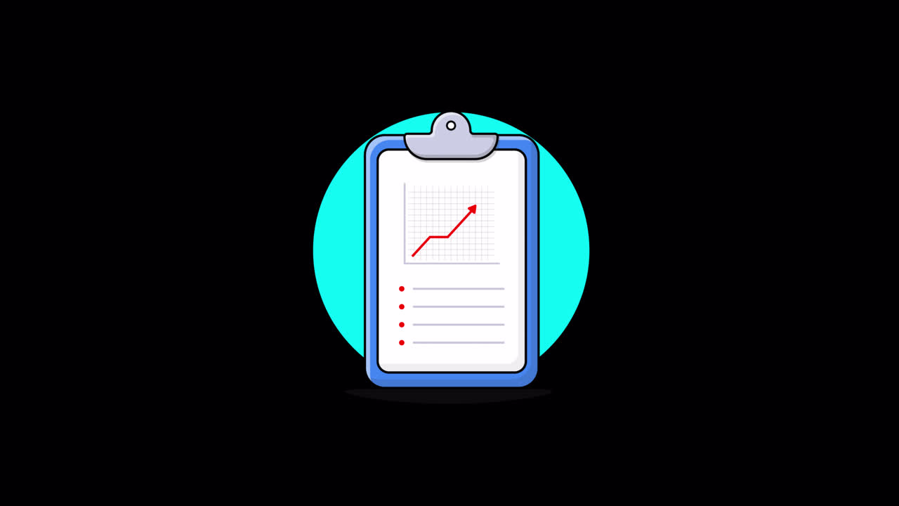 Appunti animati che mostrano un grafico di tendenza in crescita